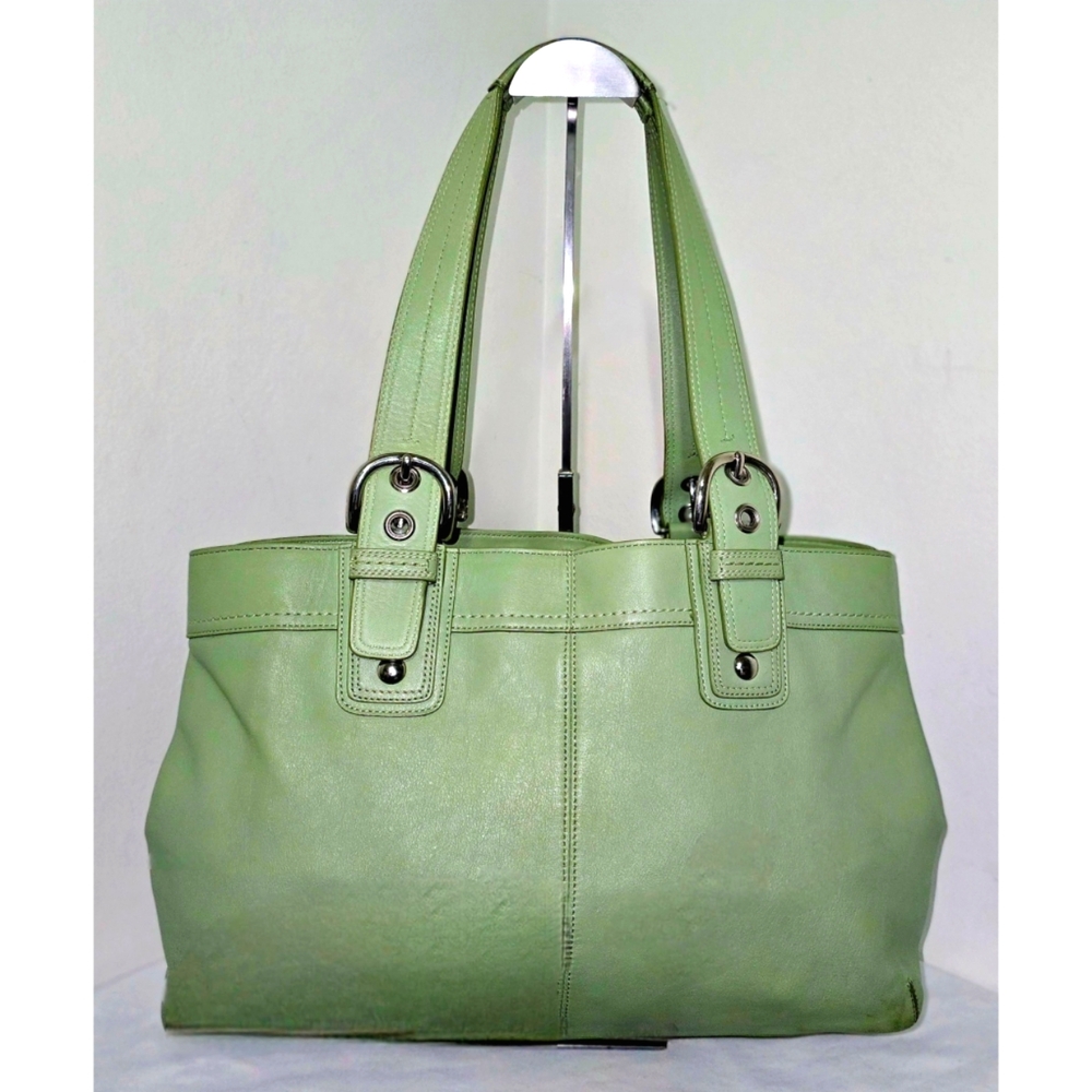 Coach Y2K Gathered Lime Green Leather Soho Shoulder Bag - Picture 3 of 8